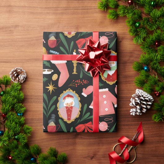 kerstman en mevrouw claus-vakantiepapier cadeaupapier (Feestdagen Geschenken)