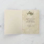 kerstman en muziek feestdagen kaart (Binnen)