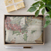  kerstman en muziek tissuepapier (Geschenk)