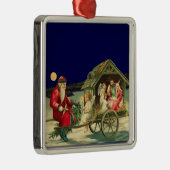  kerstman en nationaliteit metalen ornament (Rechts)