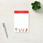 Kerstman en ouderen moeten dingen doen post-it® notes (Kantoor)