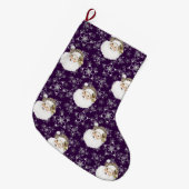 Kerstman en Paars Grote Kerstsok (Voorkant (Hangend))