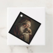 Kerstman en puppy bedankjes labels (In situ)