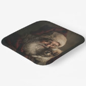 Kerstman en puppy papieren bordje (Gebogen)