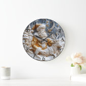 Kerstman en rendier charme grote klok (Huis)