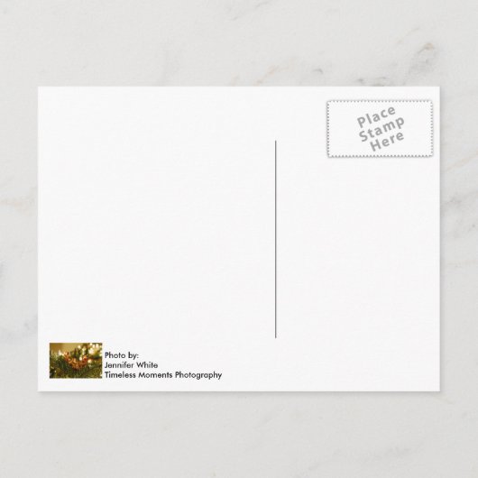 Kerstman en rendier feestdagenkaart (Achterkant)