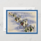  Kerstman en rendier Feestdagenkaart (Voorkant / Achterkant)