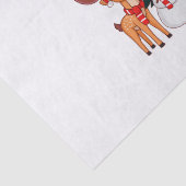 Kerstman en rendier feestelijke vrolijke kerst tissuepapier (Detail)