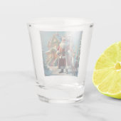 Kerstman en rendier geschoten glas (Achterkant)