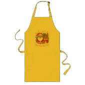 kerstman en rendier kerst lang schort (Voorkant)