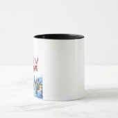 Kerstman en rendier kerst magische nacht T-shirt Mok (Midden)