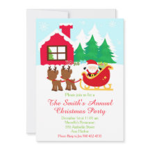 Kerstman en rendier kerstfeest