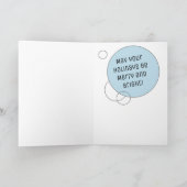 Kerstman en rendier kleuren uw eigen Kerstmis Kaart (Binnen)