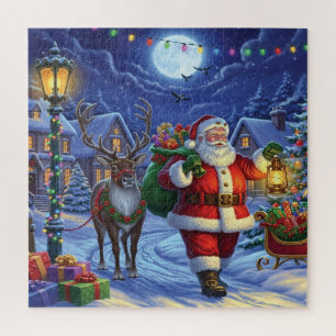 Kerstman en rendier puzzel
