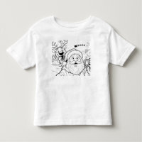 Kerstman en rendier selfie T-shirt