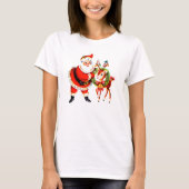  Kerstman en rendier T-shirt (Voorkant)