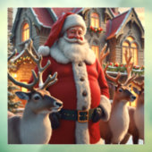 Kerstman en rendier venster klampen raamsticker (Vel 3)