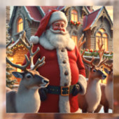 Kerstman en rendier venster klampen raamsticker (Vel 2)