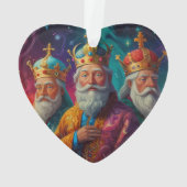 Kerstman en rendier wonderland Kerstmis Ornament (achterkant)