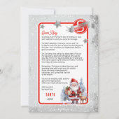 Kerstman en rendieren Brief van Kerstman aan kind Kaart (Voorkant)