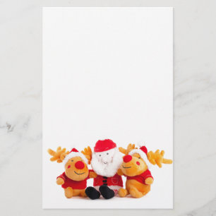 Kerstman en rendieren briefpapier