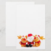 Kerstman en rendieren briefpapier (Voorkant / Achterkant)