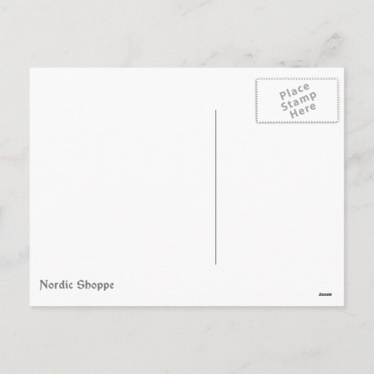 Kerstman en Rendieren Feestdagenkaart (Achterkant)