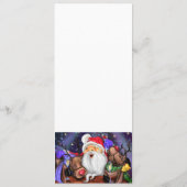 Kerstman en rendieren Grappig kerstmenu Menu (Achterkant)