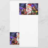 Kerstman en rendieren Grappig kerstmenu Menu (Voorkant / Achterkant)