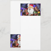 Kerstman en rendieren Grappig kerstmenu Menu (Voorkant / Achterkant)