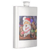 Kerstman en rendieren Grappige Kerstfles Flacon (Rechts)