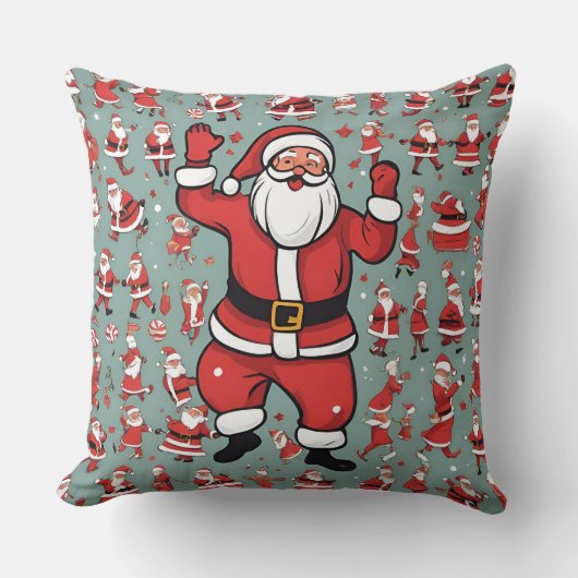 Kerstman en rendieren kussen (Voorkant)