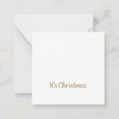 Kerstman en rendieren notitiekaartje (Achterkant)