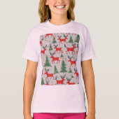 Kerstman en rendieren t-shirt (Voorkant)