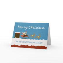 Kerstman en rendierkerstKaart