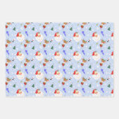Kerstman en rendierKerstmis Inpakpapier Vel (Voorkant)