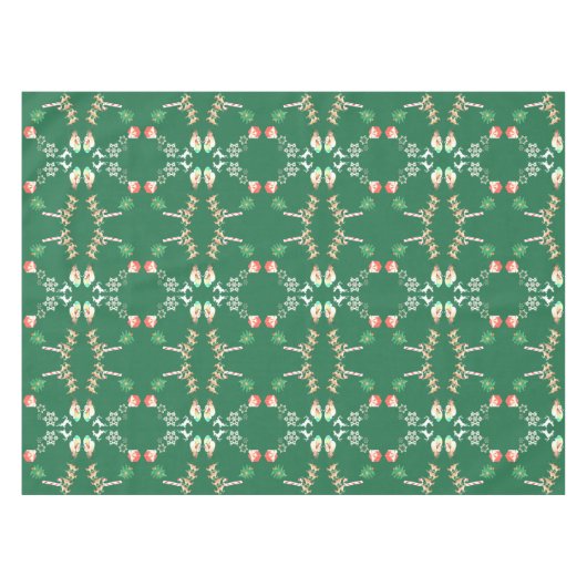 Kerstman en rendierTafelkleed Tafelkleed (Voorkant (Horizontaal))