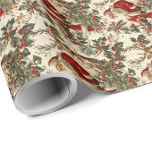 Kerstman en Rudolf Holiday Cheer Cadeaupapier (Rol Hoek)