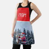 Kerstman en Rudolf Moeder Chef All-Over Print Scho Schort (Insitu)