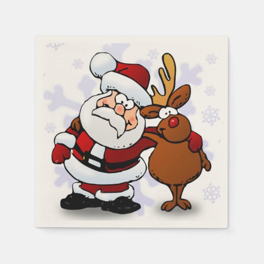 KERSTMAN EN RUDOLPH SERVETTEN (Voorkant)
