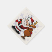 KERSTMAN EN RUDOLPH SERVETTEN (Hoek)