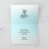 Kerstman en Sand Snowman Kerstmis Kaart (Binnen)