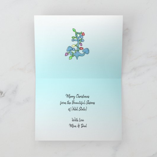 Kerstman en Sand Snowman Kerstmis Kaart (Binnen)