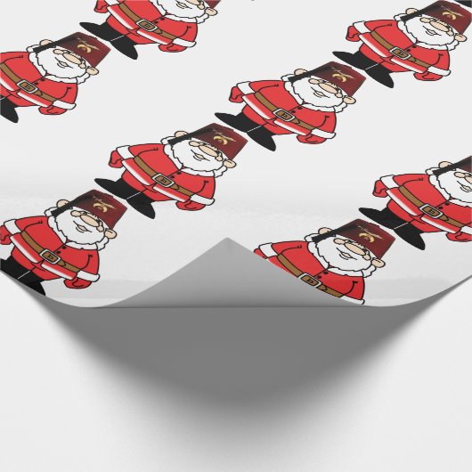 Kerstman en Shrine Cadeaupapier (Hoek)