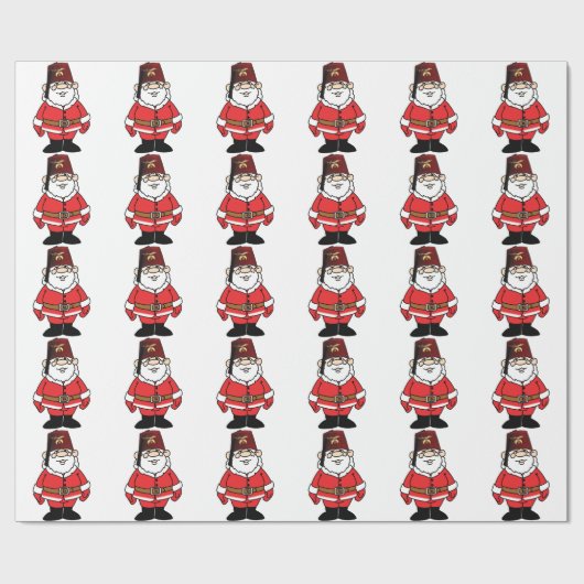 Kerstman en Shrine Cadeaupapier (Vlak)