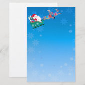 Kerstman en slee briefpapier (Voorkant / Achterkant)