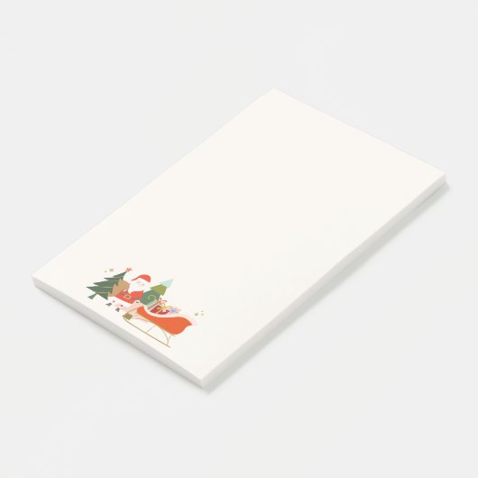 Kerstman en slee Kerstmis Post-it® Notes (Schuin)