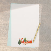 Kerstman en Sleigh Kerstmis Briefpapier