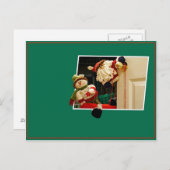 Kerstman en Sneeuwman Briefkaart (Voorkant / Achterkant)