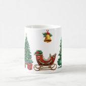 kerstman en sneeuwman, feestelijke kerst koffiemok (Center)